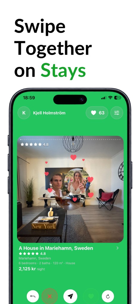 Swipe together